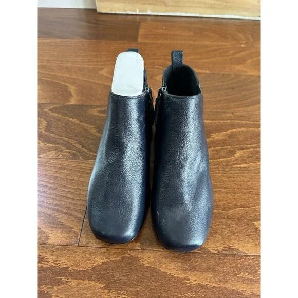 Easy Spirit Womens 5.5 M Aerial Leather Casual Ankle Boots Shoes Navy NEW